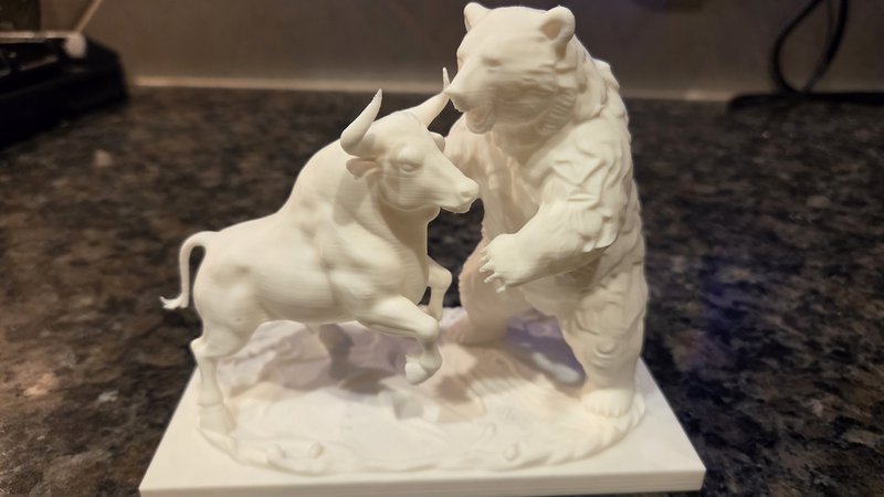 Bull and Bear Statue Detail